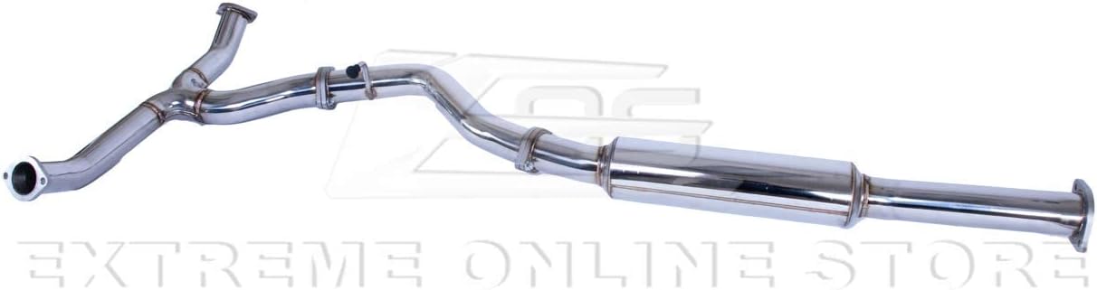 Replacement For 2015-2021 Subaru WRX STi T304 STAINLESS STEEL POLISHED SILVER Resonated MidPipe Kit