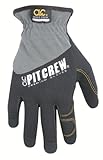 Custom Leathercraft217M Speed Crew Mechanics Gloves, Black/Gray, Medium