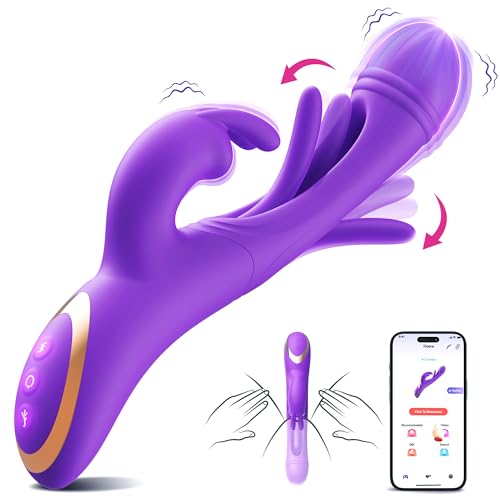 Cacuola Vibratoreper Donna Professionale Sex Toys, Forte Paddle Traforato Vibrazione Con APP 12 Modalità, Orecchie Coniglio Vibratore Vibratori Clotoride Sexytoysys Donna always-on A1 impermeabile