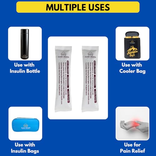 Image of Mini Ice Gel Pack Set | For Keeping Insulin, Vaccines, Drinks & Food Cool | Helpful in Cold Therapy | Ice Packs | Cold Packs (Mini, 8, count)