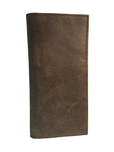 Twisted X Brown Leather Rodeo Wallet with Embroidered Orange Logo2