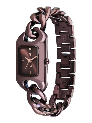 Image of Fastrack Vyb Prodigy with Quartz Analog Brown Dial Chocolate Brown Alloy Strap Watch for Girls - FV60125QM01W