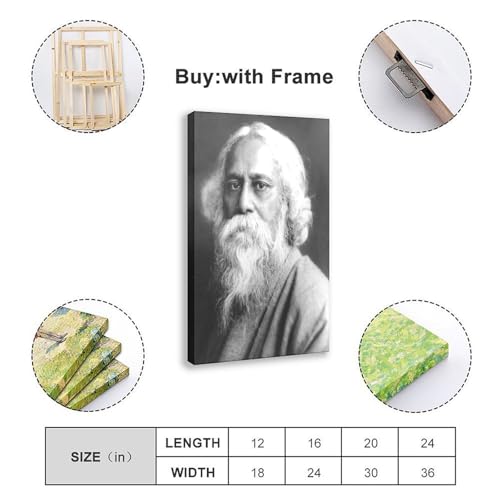 Impression sur toile Rabindranath Tagore tableau deco 20x30 cm - 2