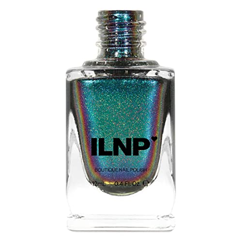 Image of ILNP Hush (H) - Teal, Blue, Violet, Orange, Red Holographic Ultra Chrome Color Shifting Nail Polish