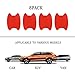 8PCS Car Door Handle Sticker, Carbon Fiber Anti-Scratches Car Door Cup Protector, Non-Marking Auto Door Handle Protective Film, Self-Adhesive Door Side Paint Protector for All Cars (Red/8PCS)