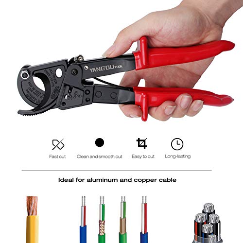 Yangoutool Ratchet Cable Wire Cutter And Heavy Duty Aluminum Copper Ratchet Cable Cutter For Cutting Electrical Wire Up To 240Mm² Cutter Pliers thumb #2
