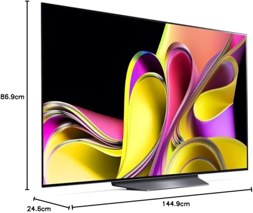 LG TV OLED 2023 | OLED65B3 | 65'' (164 cm) | OLED | Processeur α7 AI Gen6 4K, Gris foncé/Noir