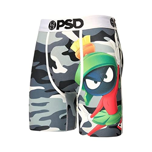 PSD Men's Looney Toons M Camo Boxer Briefs, Black, XXL