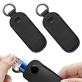 Accessoire d’organisation:La forme ouverte de housse de protection en cuir pour clé USB permet d’insérer ou de retirer rapidement une clé USB et de transporter en toute sécurité des cartes SD ou adaptateurs