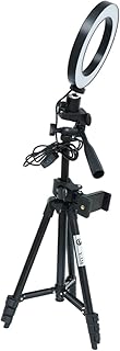 Beavorty Tripod Ring Light Cell Phone Holder for Tripod Blush Set LED Light Retractable Smartphone Bracket Selfie Light LED Lamp Ring Lamp Mobile Phone Holder Camera Light Fill Light 16c
