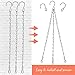 Teenitor 8 Pieces Plants, Bird Feeders, Lanterns and Ornaments, 4 pieces 35 Inch and 4 pieces 9.5 Inch Hanging Chain with Hooks, Decorative Chains for Hanging