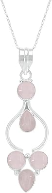 Natural Moonstone Labradorite Lapis Pendant Multi Gemstone 925 Silver Overlay Pendant With 18 Inches Chain