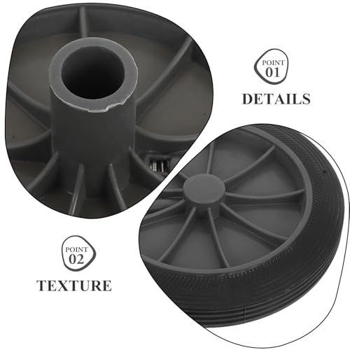 Roues de poubelle extérieure en caoutchouc renforcé PU lot de 2