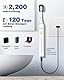 Elektrische Zahnbürste, Ultraschall Zahnbürsten, 45000VPM, Aufhellung Der Zähne In 1 Woche, 6 DuPont-Bürstenköpfe, 120 Tage Akkulaufzeit, Batteriestandsanzeige, 5 Modi, Timer, IPX7, Aufhängbar, Weiß