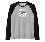 Design patriotique JAMAIS INDERESTIME UN vieux homme qui a servi au VIETNAM Manche Raglan