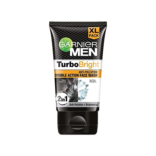 Image of Garnier Men, Face Wash, Brightening & Anti-Pollution, TurboBright Double Action, 150 g & Garnier Bright Complete VITAMIN C Facewash, 150g