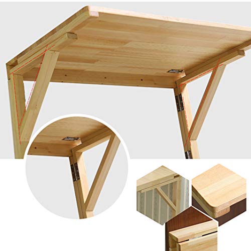 Table pliante murale en bois cuisine table extensible bureau maison - 5