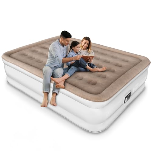 NatraCalm Luftmatratze Queen mit eingebauter Pumpe, Aufblasbare Matratze für Camping & Gäste, Aufblasbare Matratze