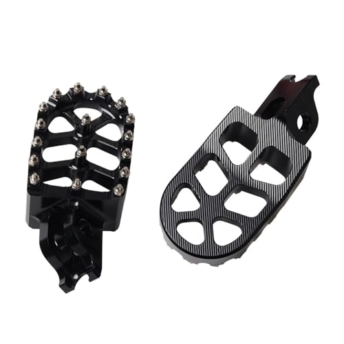 Für Honda CRF250R 2004-2022 CRF150R 2007-2022 CRF250RX 2019-2022 RF250X 2004-2017 Offroad Motorrad Fußrasten Pedale CNC Aluminium Anti-slip Pedal(Schwarz)