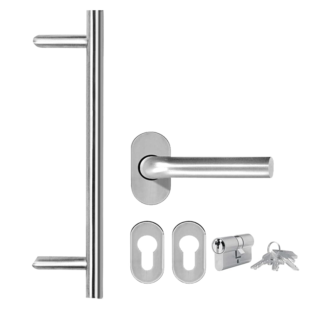 Gecheer Porta di Ingresso in PVC, Portoncino Esterno Blindato per Negozio, Balcone, Casa - Bianca 108x200 cm