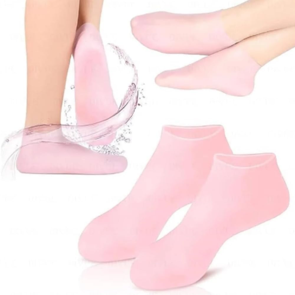 "Silicone Moisturizing Gel Socks for Cracked Heels | Winter Foot Care & Pain Relief Socks | Waterproof SPA Foot Mask | Heel Repair & Hydrating Gel Socks for Soft, Smooth Skin | Overnight Foot Treatment & Skin Repair Socks"1 - Pair-image-34
