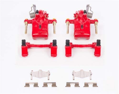 Image of PowerStop Rear Red Powder Coated Brake Caliper Pair for Infiniti I30 1996-01 | Nissan Maxima 1994-01 - High-Temp Brake Caliper Upgrade, S2000