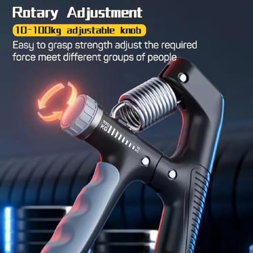 Image of A-Shape Hand Grip with Counter Adjustable Resistance (5KG-100KG) Power Gripper for Finger, Forearm & Hand Strength Training
