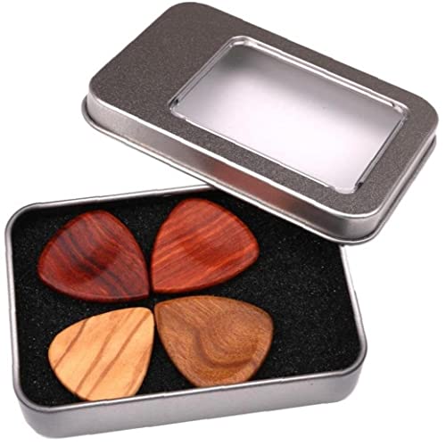 Médiators de Guitare 1 boîte médiators de Guitare en Bois avec boîte en Fer Ensemble de médiators de Guitare faciles à… - Les Beatles, Paul McCartney, John Lennon, RIngo Starr, George Harrison Médiators de Guitare 1 boîte médiators de Guitare en Bois avec boîte en Fer Ensemble de médiators de Guitare faciles à…