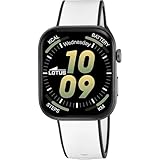 LOTUS Reloj Inteligente Hombre Mujer - Smartwatch Unisex Caucho Blanco - Voz IA, Control Música, Cuenta Pasos y Calorías, Teléfono, Multi Deportes, Frecuencia Cardíaca 50214/2 Audaz - Smartime 2nd Gen