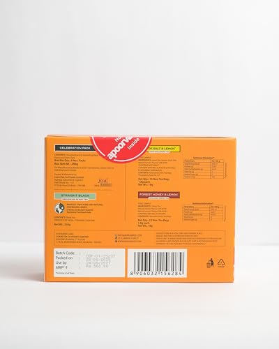 Image of Makaibari Green Valley Celebration Gift Pack | Darjeeling Blact Tea 250 Gms | 10 Pcs Forest Honey & Lemon Himalayan Tea Bags | 10 Pcs Black Salt & Lemon Himalayan Green Tea Bags | Gift Pack