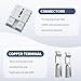RVBOATPAT 2PCS 50Amp Battery Quick Connect/Disconnect Connector,6 to 12 Gauge Battery Cable Connector, Wire Harness Plug Kit 12 to 36V for Car Winch Trailer