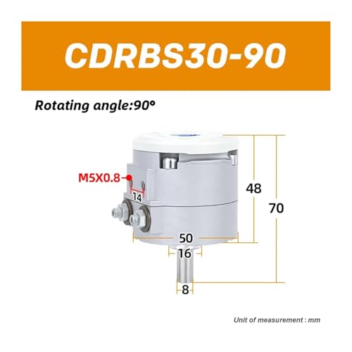 Actuateur rotatif à palette CDRBS30-90 et vérins pneumatiques oscillants - 3