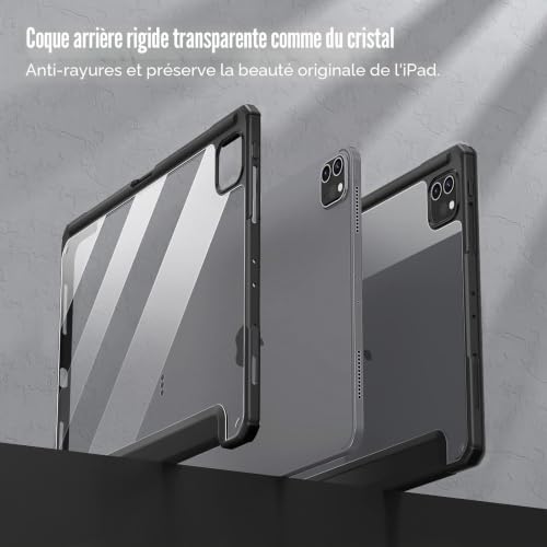 Coque iPad Pro 11 4e 3e 2e 1e génération étui antichoc transparent noir - 6