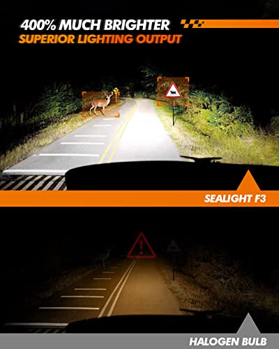 Image of SEALIGHT 9006 Fog Light Bulbs, 400% Brightness 9006 HB4 Fog Lights LED Bulb, 6000K White 9006 Fog Lights for Car, 50,000 HRS Lifespan Replacement Fog Light Bulbs, IP68 Waterproof, Pack of 2