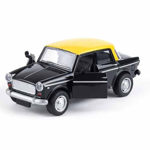 Image of Retro Sedan Toy Car with Pull-Back Action & Openable Doors| Durable ABS Plastic Classic Car Toy for Kids (3+ Years)|Black