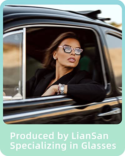 Liansan Oprah Style Bifocal Sunglassses Reading Glasses For Women With Spring Hinge Fashion Ladies Top Clear Sun Readers（2 Colors,2.25 #TOP1