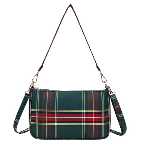 Plaid Crossbody Bags for Women,Stocking Stuffers for Girls,Tartan Check Punk