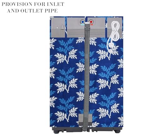 Image of Top Load Fully Autometic Washing Machine Cover Compatible With ifb samsung bosch whirlpool haier lg and All Brand Universal Size 7kg | 7.5kg | 8kg(Blue)
