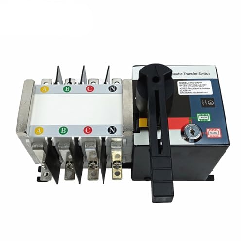 Interruptor de transferencia automática RP5D-100 de dos poderes para carril DIN 63A 4