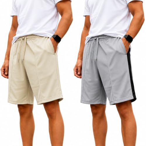 Image of Mack Jonney Men's Shorts Pack of 2 | Comfortable Casual, Sports & Lounge Shorts for Men | Regular Fit-MJ .3