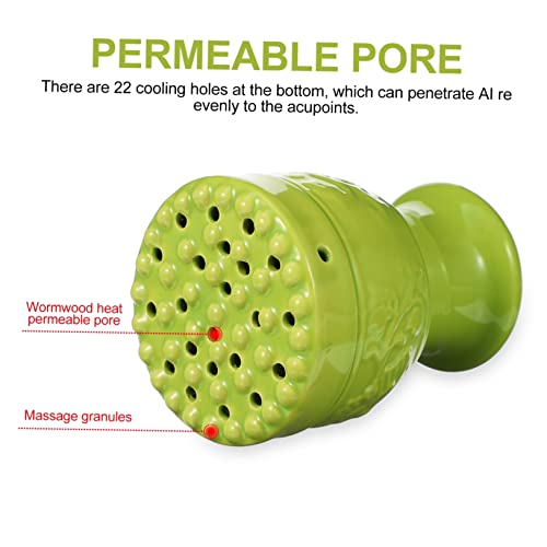 Ipetboom set portátil de taza de moxibustión cerámica con doble capa aislante para terapia de raspado, diseño ligero y práctico miniatura 4