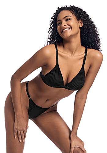 Cinoon Women 2 Piece Lingerie Set Sexy Bra And Panties Set (Black, S) #TOP2