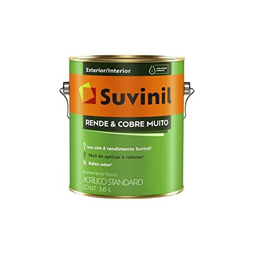 Tinta Suvinil para parede rende e cobre muito 3,6L - Branco Gelo - 50308444