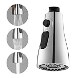 3 Function Kitchen Tap Spray Head Replacement Part,Kitchen Spray Head for Pull Down Faucet, Kitchen Taps Pull Out Spray Head, G1/2inch