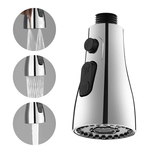 3 Function Kitchen Tap Spray Head Replacement Part Kitchen Spray Head for Pull Down Faucet Kitchen Taps Pull Out Spray Head G1/2inch