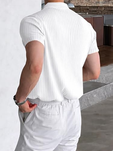Image of Noble Monk Relax Fit |Textured| Lycra | Polo Neck T-Shirt