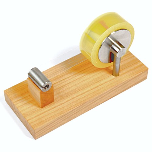 Eleganter Klebefilmabroller/Klebebandabroller aus Kirschholz - 13,8 x 6 x 8,4 cm (LxBxH) - rutschfest - inkl. gratis Klebefilm - Handarbeit aus Deutschland