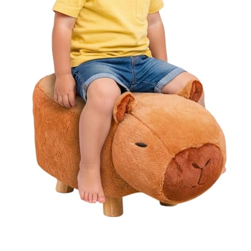Silla de animal, silla giratoria para niños, asiento con forma de capibara, función de rueda, producto de movilidad silenciosa, bonito artículo de muebles, tamaño pequeño para entrada, salón