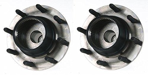 Image of TRQ 2 Piece Front Wheel Bearing & Hub Assembly Set 4WD Compatible with 1999 Ford F-250 Super Duty F-350 Super Duty