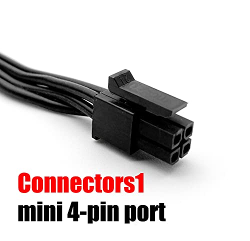 Cable adaptador Mini 4-Pin a 2 SATA ángulo derecho 46 cm (2 pack) miniatura 3